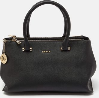 DKNY Dkny Black Saffiano Leather Bryant Park Zip Tote