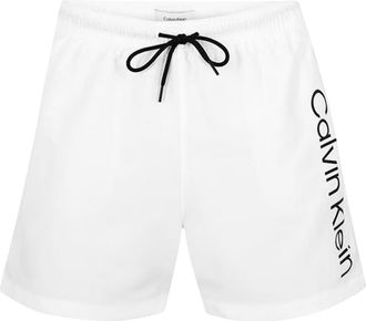 Calvin Klein Heren Polyester Zwemshort met Logo (Wit)