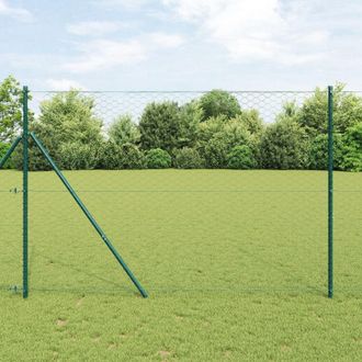 Berkfield Home Hexagon Fence Green 1.6x25 m Steel