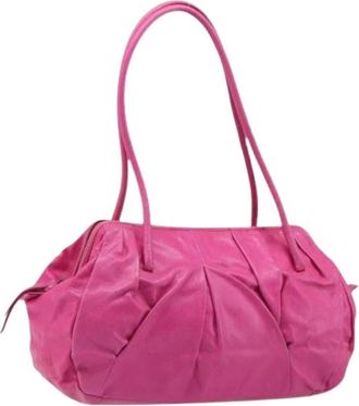 Miu Miu Pre-owned Hand Bag - Dames - Vintage Schoudertas - Roze - ONE Size - Leer - Vintage
