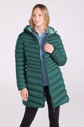 Mountain Warehouse Dames/Dames Florence lange gewatteerde jas (Groen)