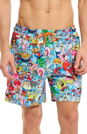 OppoSuits SpongeBob Frenzy Stretch Swim Trunks in Miscellaneous at Nordstrom, Size X-Large