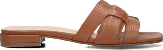Stefano Lauran Elegante Zomer Slippers - Dames - Sandalen - Bruin - 37 EU - Leer - Schoenen