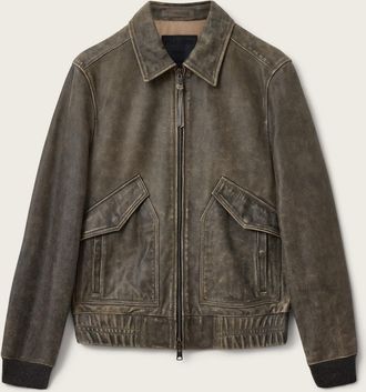 AllSaints Marland Aviator Leather Jacket