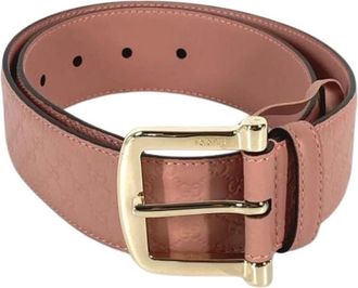 Gucci Pre-owned Vintage Leren Riem - Dames - Vintage Accessoires - Roze - ONE Size - Leer - Vintage