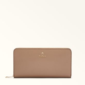 Furla Camelia Zip Around Xl Greige Grigio Pelle Stampata Donna