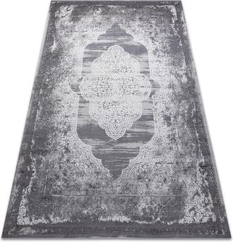 RugsX Rugsx - Alfombra noble moderna 9479 65 Ornamento vintage - Structural dos niveles de vellón crema / gris beige 80x150 cm