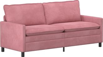 vidaXL Sof&aacute; Rosa 196 X 81 X 87,5 Cm Terciopelo Vidaxl