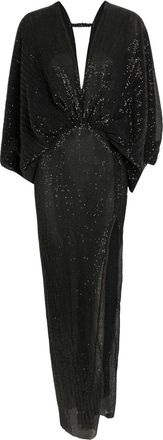L&rsquo;Id&eacute;e Paradiso Sequin-embellished Stretch-mesh Gown - Black - 8 (UK8 / S)