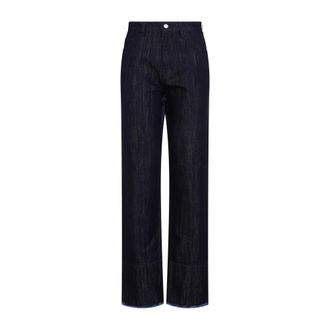 Victoria Beckham Blauwe High Waist Tapered Jeans - Dames - Regular Fit Jeans - Blauw - W25 - Katoen - Jeans