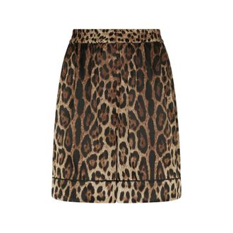 Dolce & Gabbana Leopard-print Silk Shorts