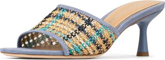 Donald J Pliner Womens Rikki Open Toe Mule Sandal In Navy Multi