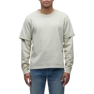 Hudson Hybrid Layered Cotton T-Shirt in Sandstone at Nordstrom Rack, Size Xx-Large