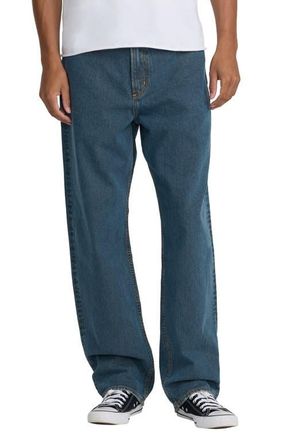 Rvca Straight Leg Jeans in Dark Vintage at Nordstrom, Size 40