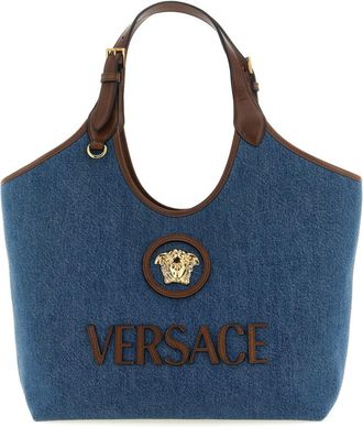 Versace Denim La Medusa Tote