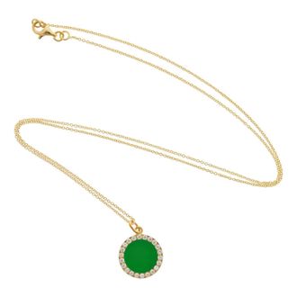 Eye M By Ileana Makri Womens Aura Smooth Pendant Necklace In Neon Green
