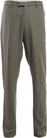 Etro Pantaloni gessati in misto lana - Grigio