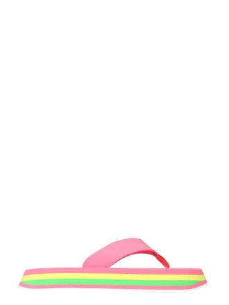 Msgm Thong Sandals With Striped Pattern