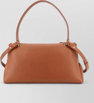Ferragamo gancini leather clutch bag