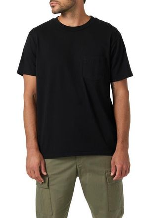 O'Neill OG Logo Embroidered Organic Cotton Pocket T-Shirt in Black at Nordstrom, Size Xx-Large