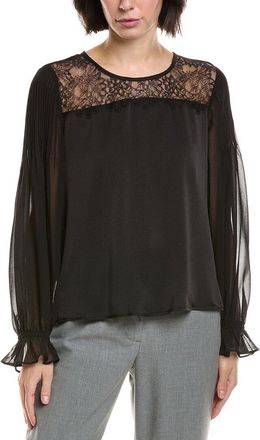 Vince Camuto Front Lace Yoke Top
