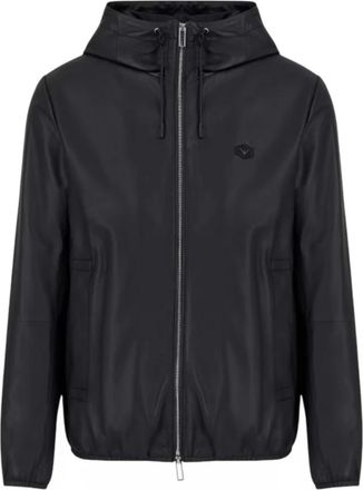 Armani Capuchon Nappa Jas - Heren - Zomerjassen - Zwart - XL - Jassen