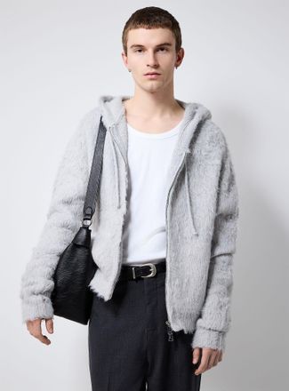 Le 31 Mens Fuzzy knit zipped hoodie Imported from Seoul