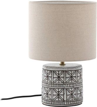 Lucande L&aacute;mpara De Mesa thalorin En Blanco Cer&aacute;mica - Lucande