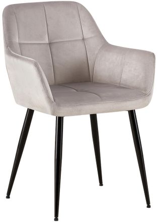 Clp Clp - Silla De Sal&oacute;n Emia En Terciopelo Terciopelo Gris Claro