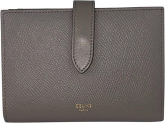 Celine Grayish Leather Wallet (Bi-Fold) (Pre-Owned)