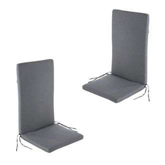 ED&Egrave;N JARD&Iacute; Pack de 2 cojines para sill&oacute;n de jard&iacute;n reclinable olefin gris