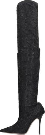Gedebe Logan Overknee-laarzen - Dames - Over de knie laarzen - Zwart - 37 1/2 EU - Leer - Schoenen