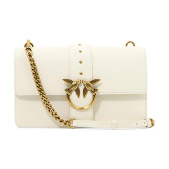 Pinko Love Icon Schoudertas - Dames - Schoudertassen - Wit - ONE Size - Leer - Tassen