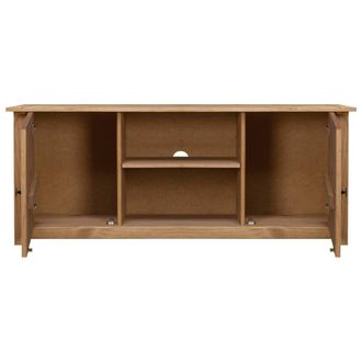 Berkfield Home TV Cabinet 120x40x50 cm Solid Pine Wood Panama Range in Brown | Size: 120 x 40 x 50 cm