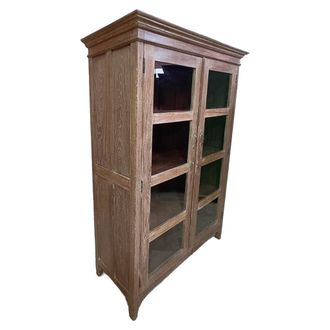 Wanderlust Deco Vitrina De Madera Acabado Artesanal Marr&oacute;n 110x45x180 Cm