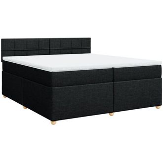 vidaXL Vidaxl - Cama Box Spring Con Colch&oacute;n Tela Negro 200x200 Cm