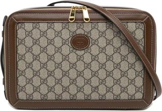 Gucci Pre-owned Cross Body Bags, female, Brown, Size: ONE SIZE Pre-owned Printed Motif Crossbody Bag with Zip Closure