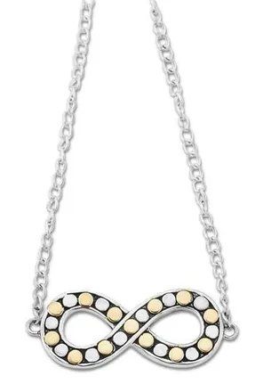 Samuel B. 18K Gold & Sterling Silver Infinity Necklace in Silver And Gold at Nordstrom Rack
