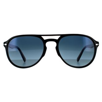 Persol Aviator Black Blue Gradient Polarized Sunglasses