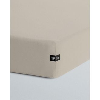 OEM S&aacute;bana Bajera Pure - Color Lino Natural 180 X 200 Cm - Con Banda Ajustable (altura Hasta 20 Cm)