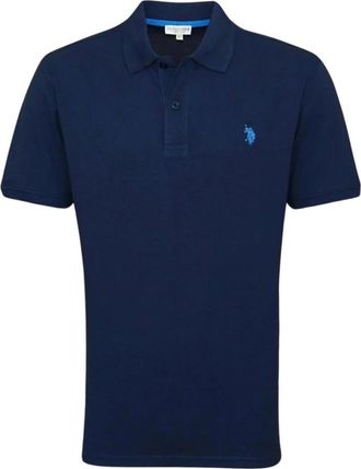 U.S.Polo Association Korte Mouw Katoen Polo Logo T-Shirt - Heren - Polos - Blauw - L - Katoen - Tops