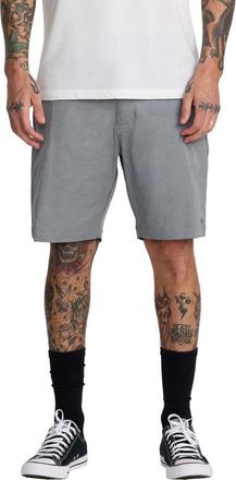 Rvca Back In Water Repellent Hybrid Shorts in Athletic Heather at Nordstrom, Size 28