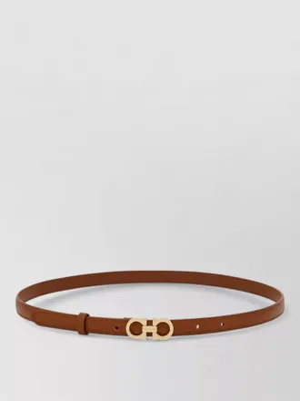 Ferragamo gancini slim hammered leather belt