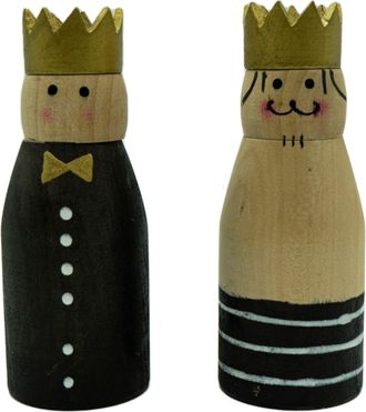 Noor Living Weihnachtsfigur »Dekofigur König mit Krone aus Holz, Höhe ca. 13 cm« Weihnachtsdeko