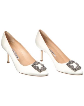 Manolo Blahnik Hangisi 70 Satin Pump (Authentic Pre-Loved)