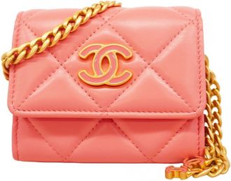 Chanel Leather Chain/Shoulder Wallet (Pre-Owned)
