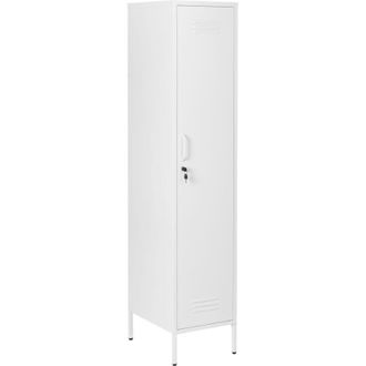 Beliani Armario Archivador De Metal Moderno Para Oficina Con 5 Estantes Taquilla Blanco Frome