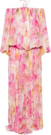 Blumarine Abito lungo a fiori - Rosa