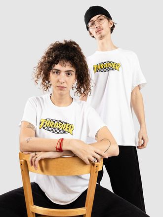 Thrasher Checkered Oval Camiseta blanco