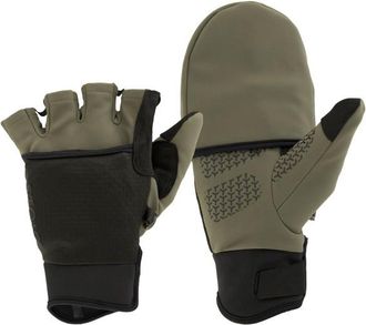 Stoic VittangiSt. Softshell Half Finger Handschuhe - Unisex | oliv/schwarz